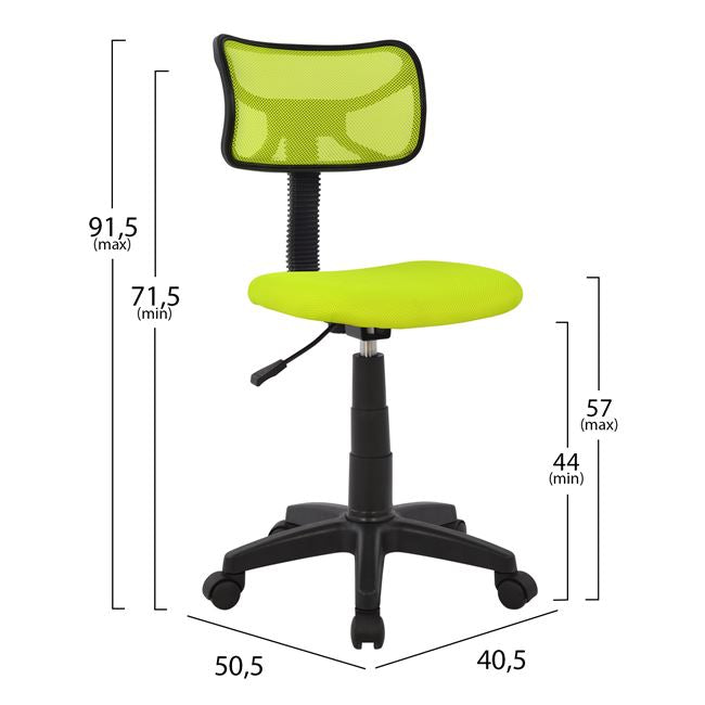 Office chair HM1026.03 light green and meshfabric 40,5x50,5x91,5 cm.