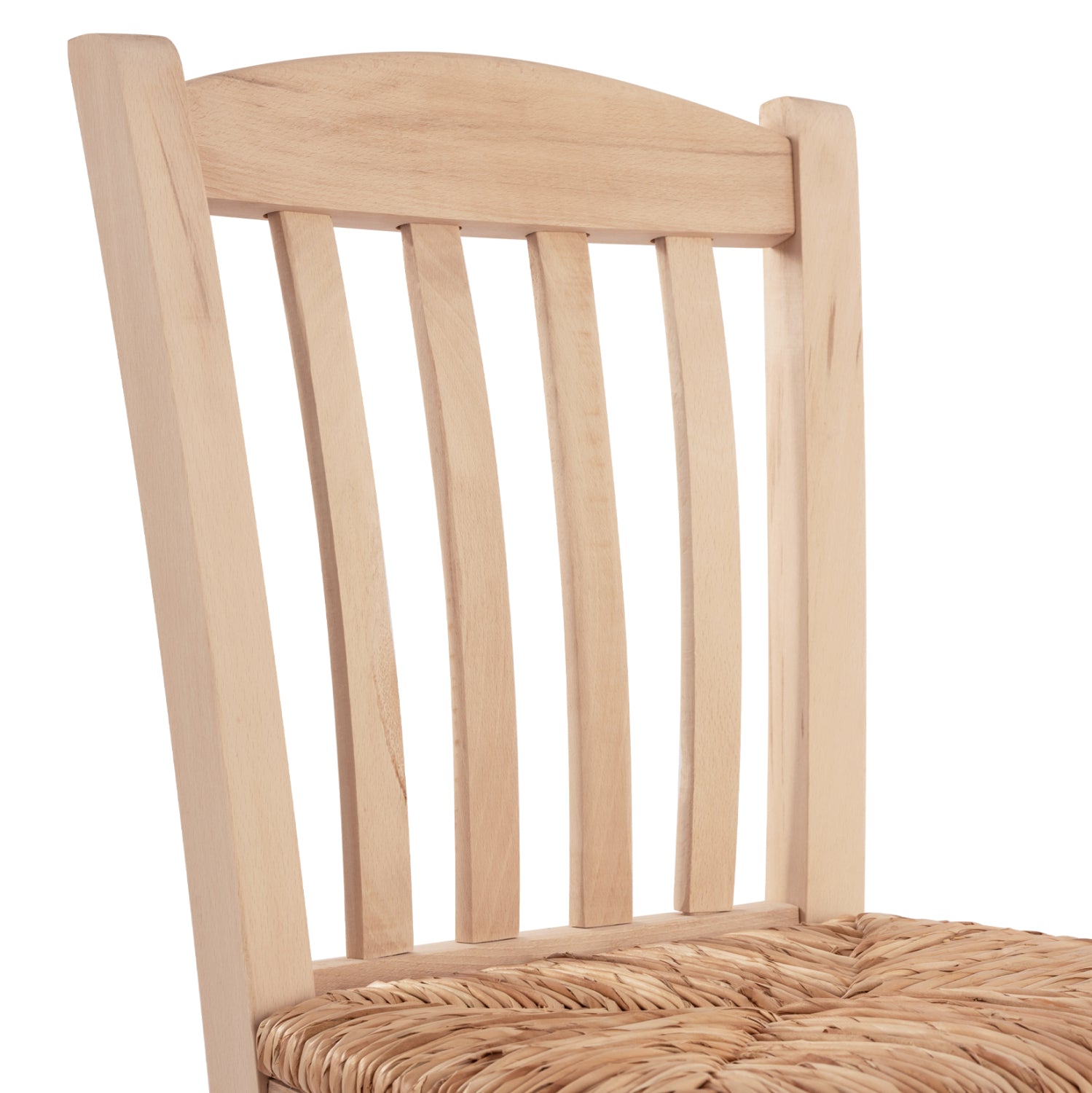 Traditional chair with straw unpainted HM10376.02