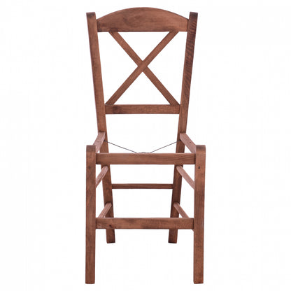 TRADITIONAL COFFEE SHOP CHAIR AUGGIE ΗΜ5577.01 BEECH WOOD WITH IMPREGNATION IN WALNUT 40x48x88Hcm