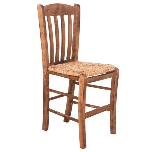 CHAIR MONTE HM10383.01 BEECH WOOD IN WALNUT-SEAGRASS RUSH-MATT SEAT 43x41x87Hcm.