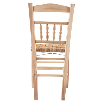 Traditional chair without color with mat HM10258