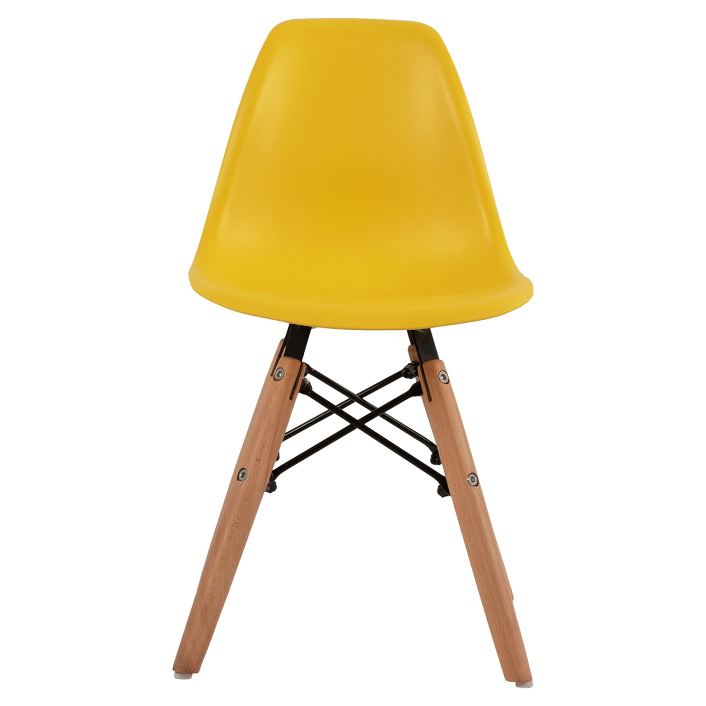 Chair Twist Kid HM8453.04 with wooden legs & seat Yellow PP 30,5x33x59 cm