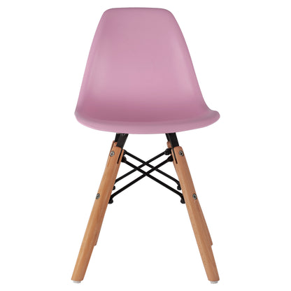 Chair Twist Kid HM8453.05 with wooden legs & seat Pink PP 30,5x33x59 cm