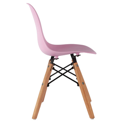 Chair Twist Kid HM8453.05 with wooden legs & seat Pink PP 30,5x33x59 cm