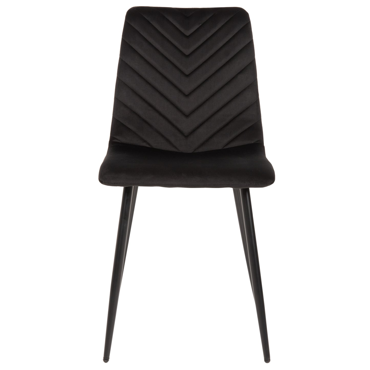 DINING CHAIR LATRELL HM8587.04 BLACK VELVET & BLACK METAL LEGS 43x54x88Hcm.