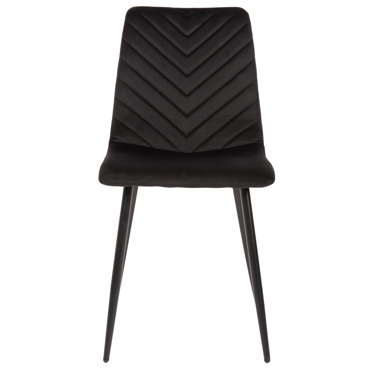 DINING CHAIR LATRELL HM8587.04 BLACK VELVET & BLACK METAL LEGS 43x54x88Hcm.