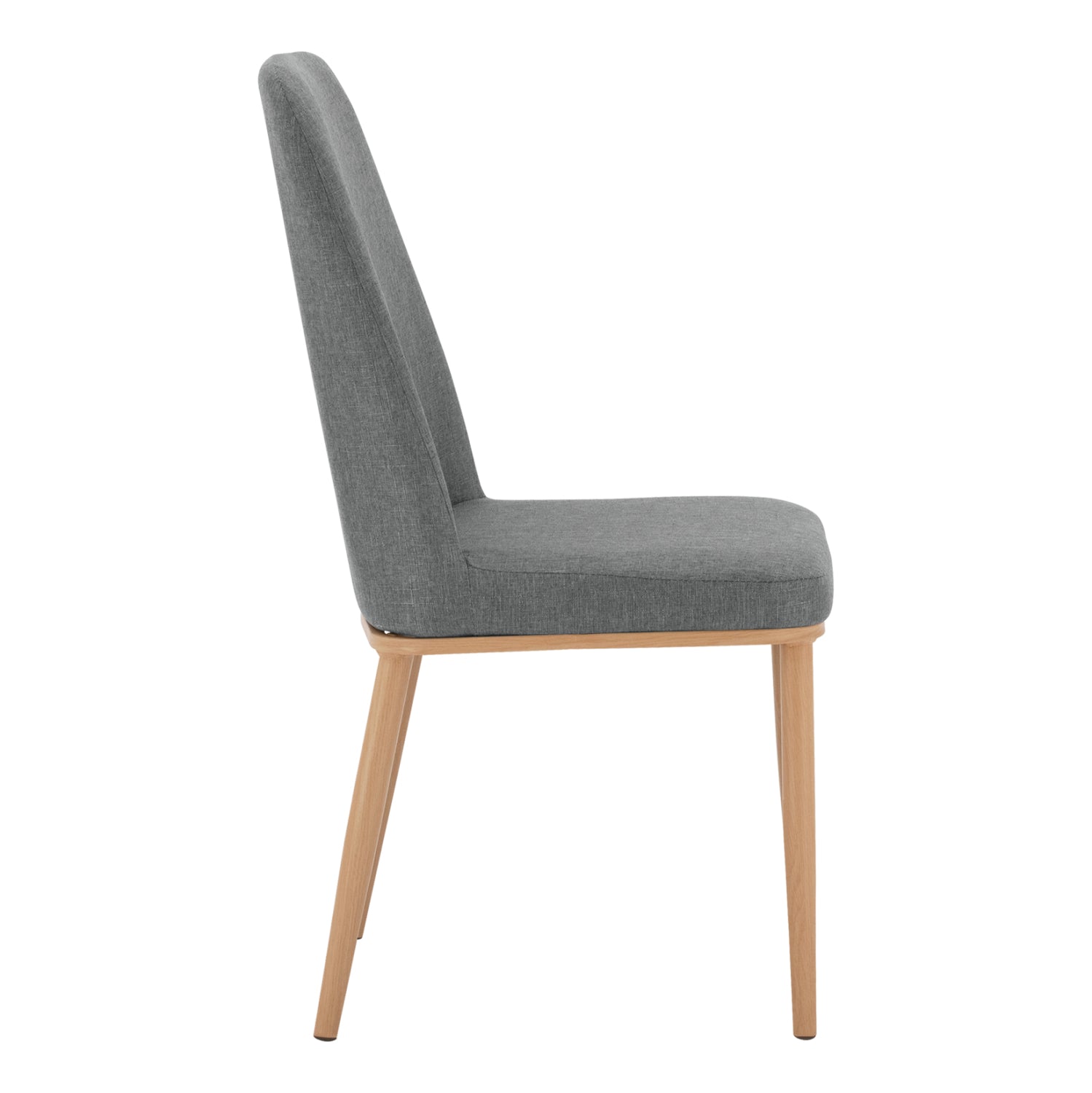 Dining Chair Eilish in grey fabric & metallic frame HM8727.01 43X55X92