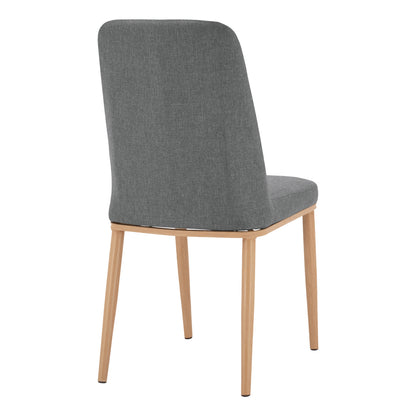 Dining Chair Eilish in grey fabric & metallic frame HM8727.01 43X55X92