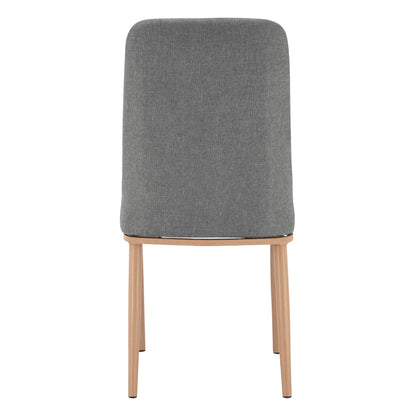 Dining Chair Eilish in grey fabric & metallic frame HM8727.01 43X55X92