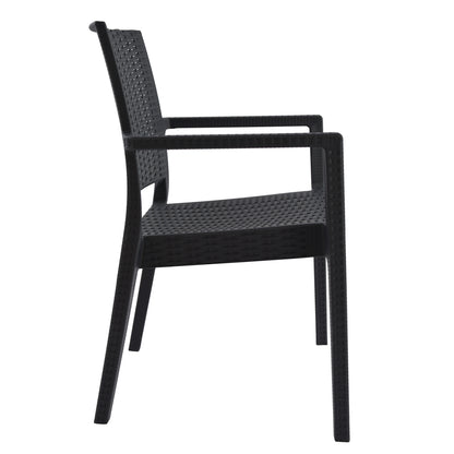 Chair with arms Polypropylene Dark Grey HM5134.01 57x55,5x89 cm