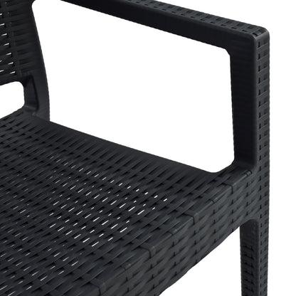 Chair with arms Polypropylene Dark Grey HM5134.01 57x55,5x89 cm