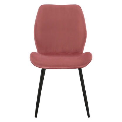 Dining Chair Klay in rotten apple velvet & black metallic frame HM8730.02 49X62,5X87 cm