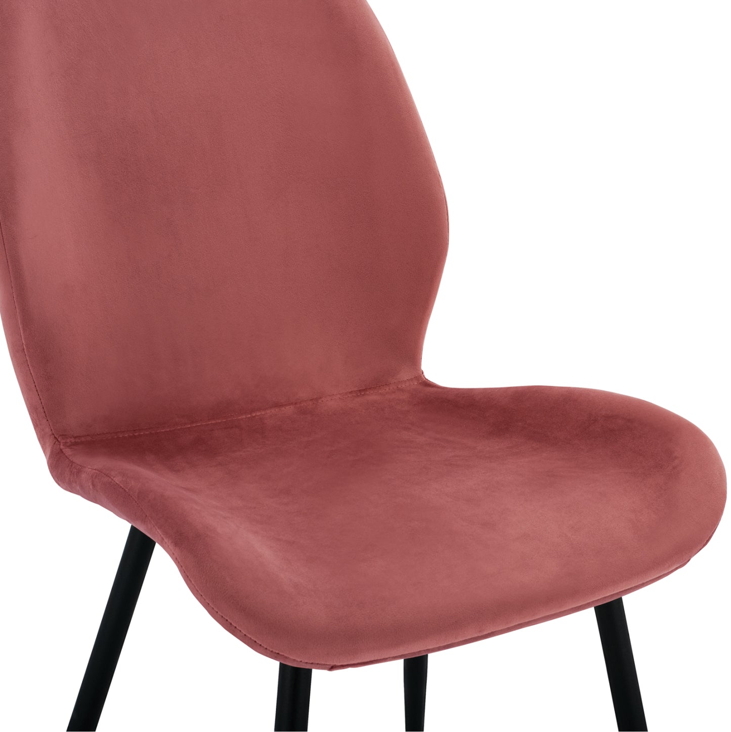 Dining Chair Klay in rotten apple velvet & black metallic frame HM8730.02 49X62,5X87 cm