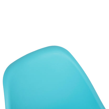 DINING CHAIR TWIST HM8460.08 BEECH WOOD FRAME IN NATURAL-PP SEAT IN TURQUOISE 46x54x80Hcm.