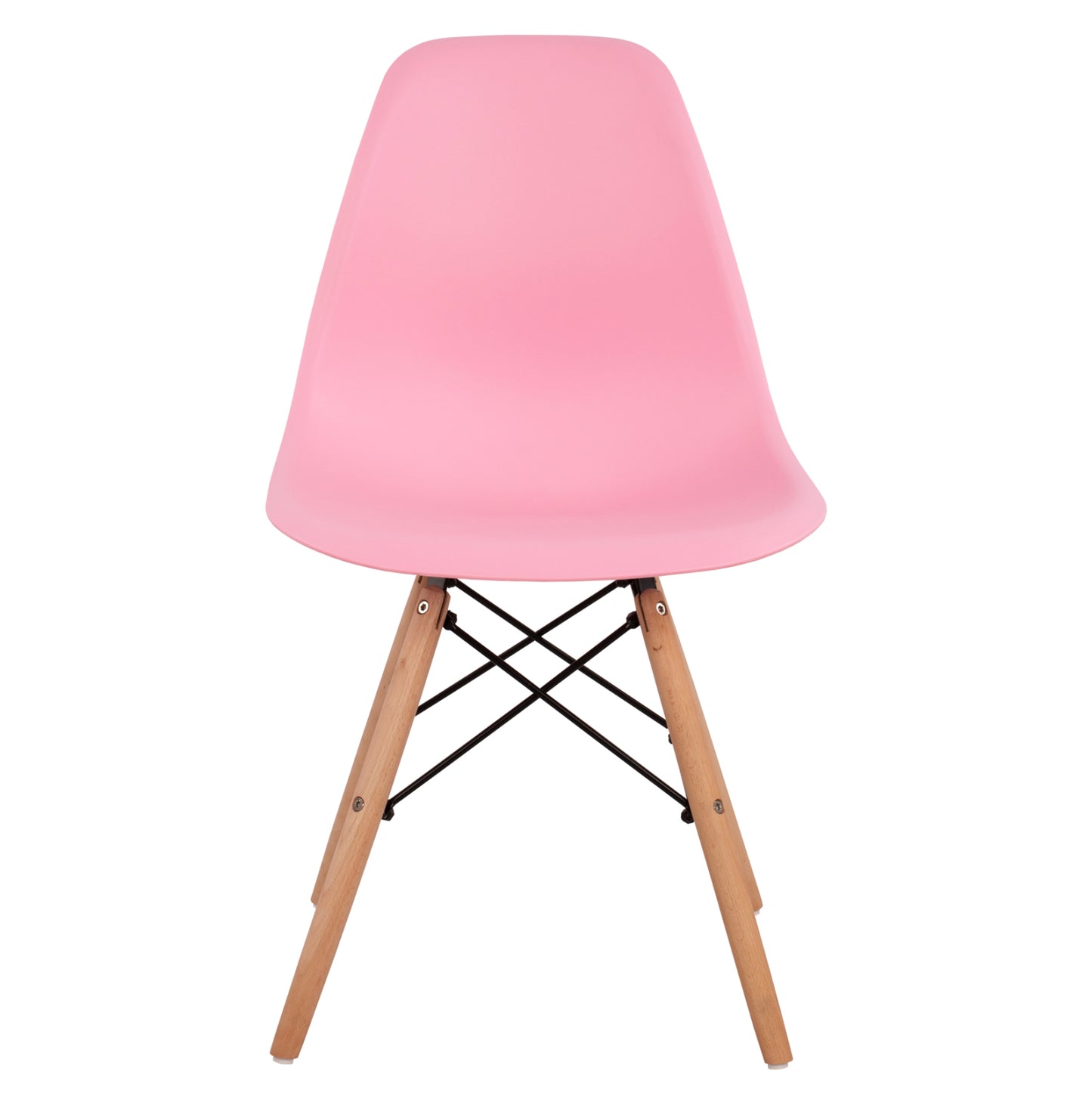 Chair with wooden legs and seat Twist PP Pink HM8460.05 46x50x82 cm