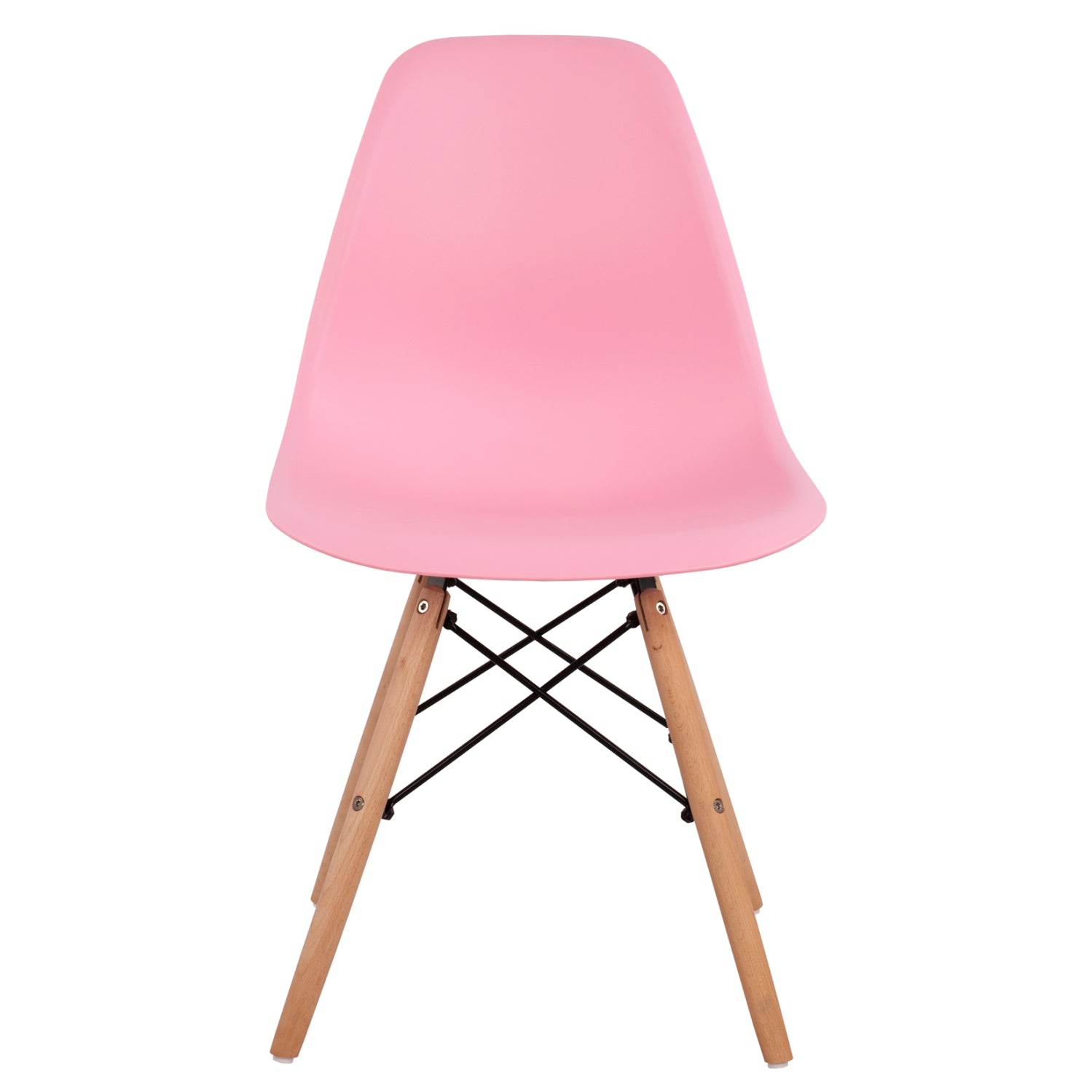 Chair with wooden legs and seat Twist PP Pink HM8460.05 46x50x82 cm