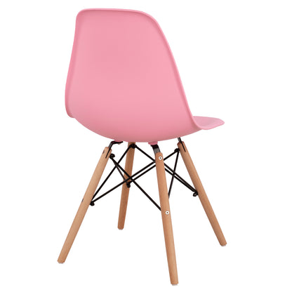 Chair with wooden legs and seat Twist PP Pink HM8460.05 46x50x82 cm
