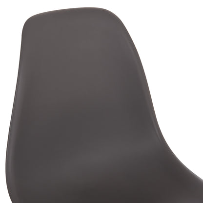 Chair with wooden legs and seat Twist PP Grey HM8460.10 46x50x82 cm