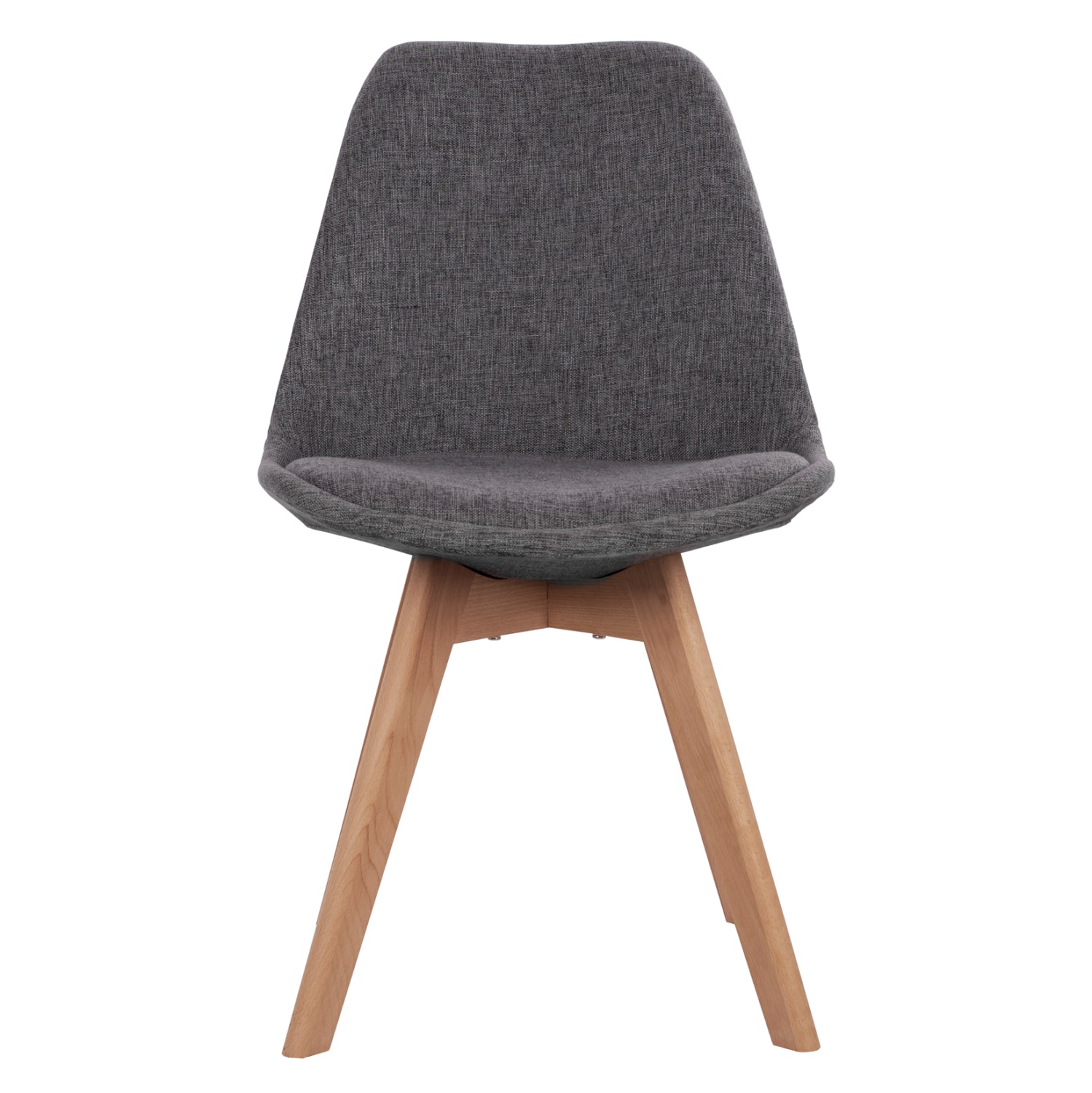 Chair Vegas with wooden legs and fabric Grey HM0033.50 48x55x82 cm
