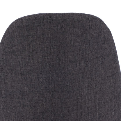 Dining chair Leonardo HM00100.16 with metallic legs and dark grey fabric 43,5x59x84 cm.