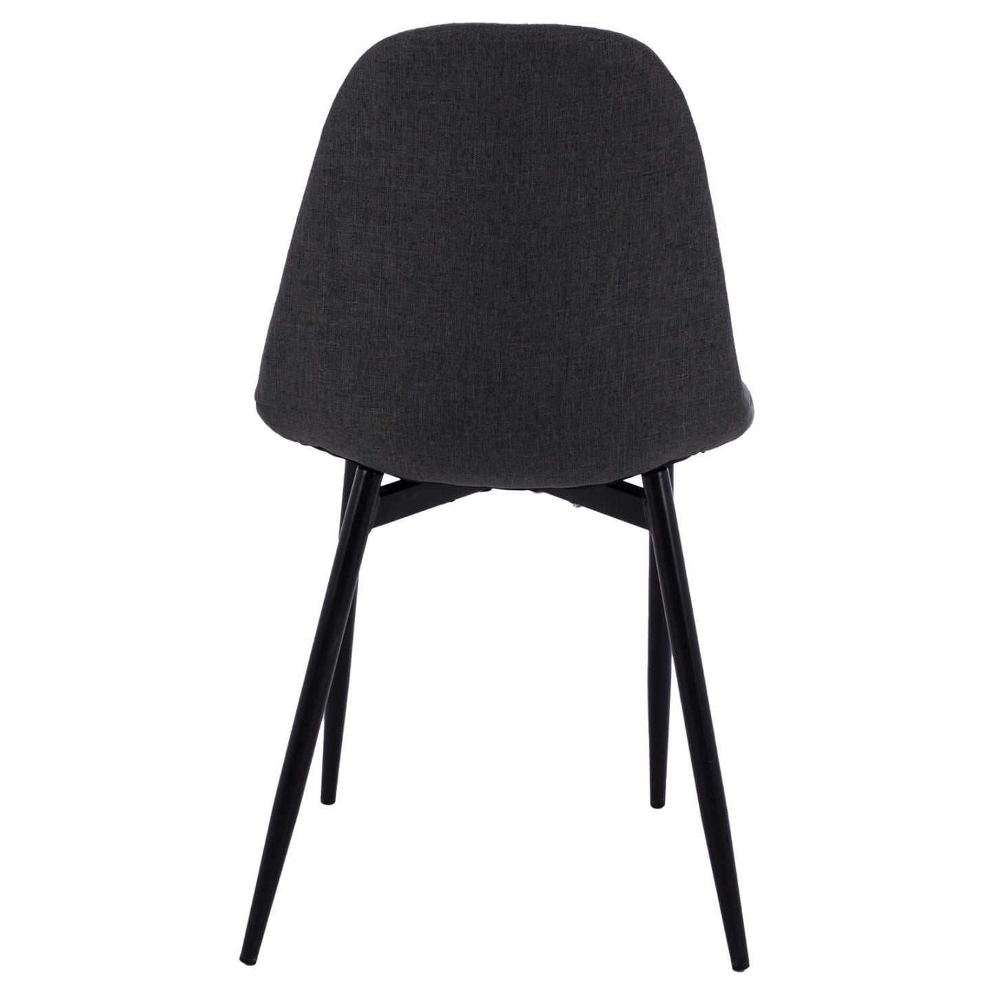 Dining chair Leonardo HM00100.16 with metallic legs and dark grey fabric 43,5x59x84 cm.