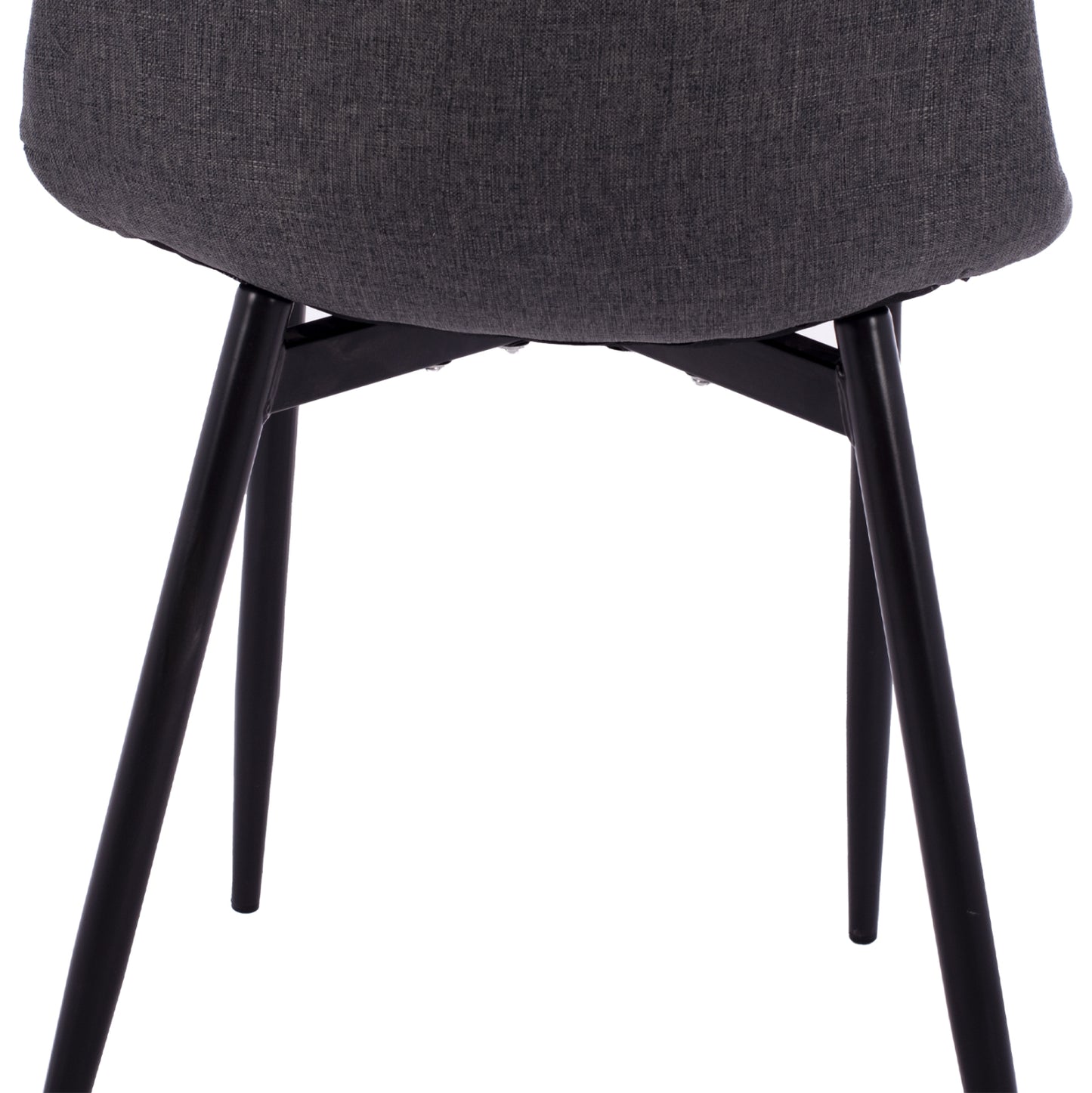 Dining chair Leonardo HM00100.16 with metallic legs and dark grey fabric 43,5x59x84 cm.