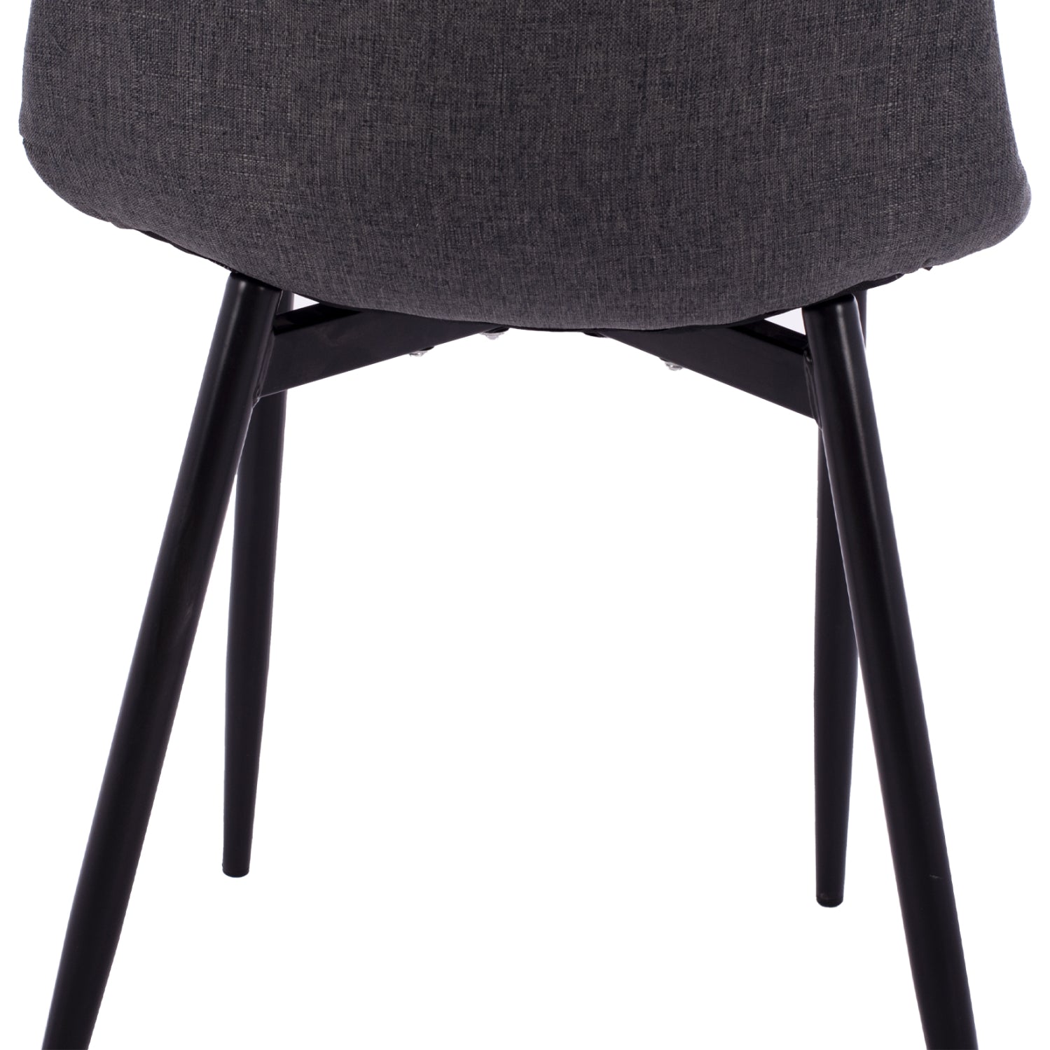 Dining chair Leonardo HM00100.16 with metallic legs and dark grey fabric 43,5x59x84 cm.