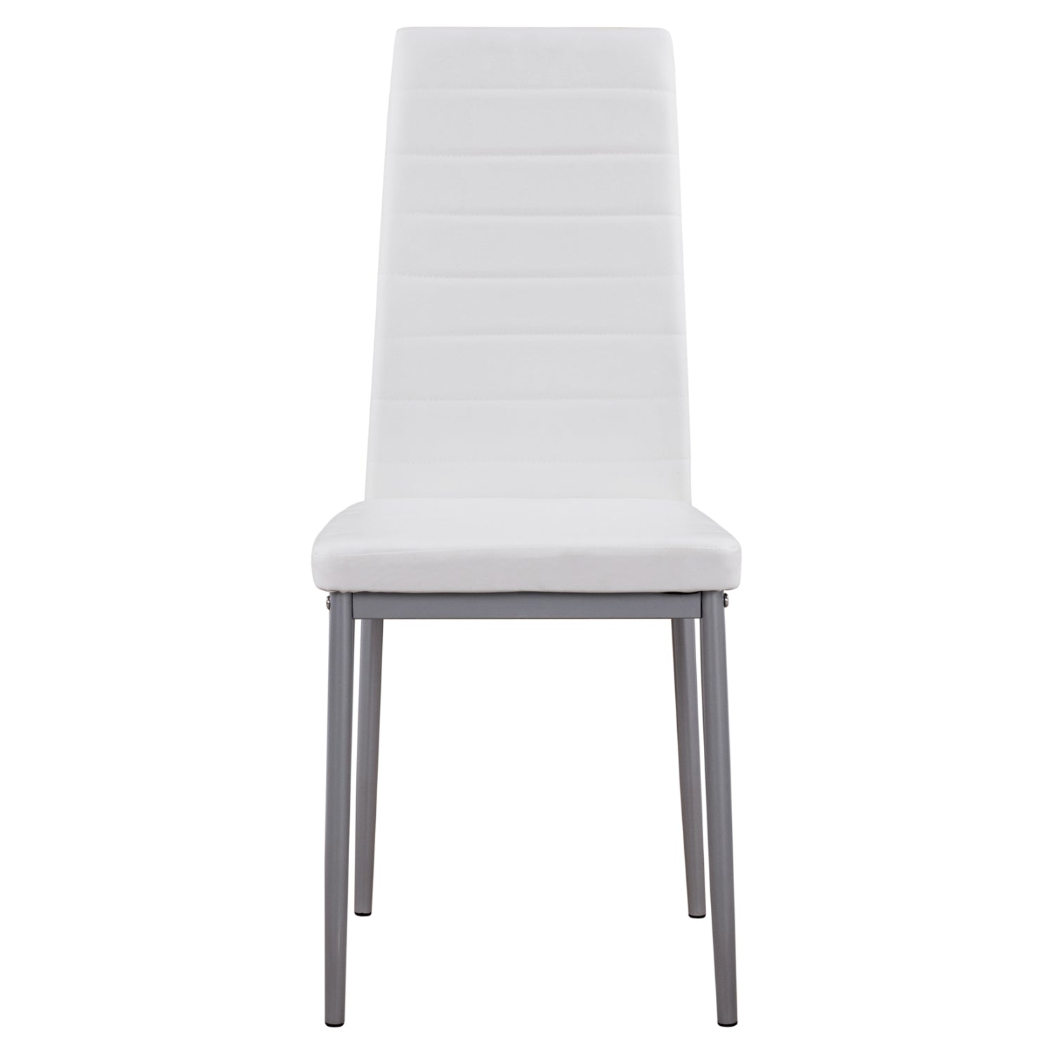 Metallic chair Lady HM0037.11 White PU Metalic Frame K/D 40x48x95H cm