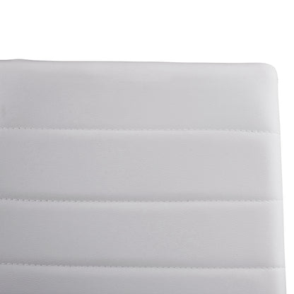 Metallic chair Lady HM0037.11 White PU Metalic Frame K/D 40x48x95H cm