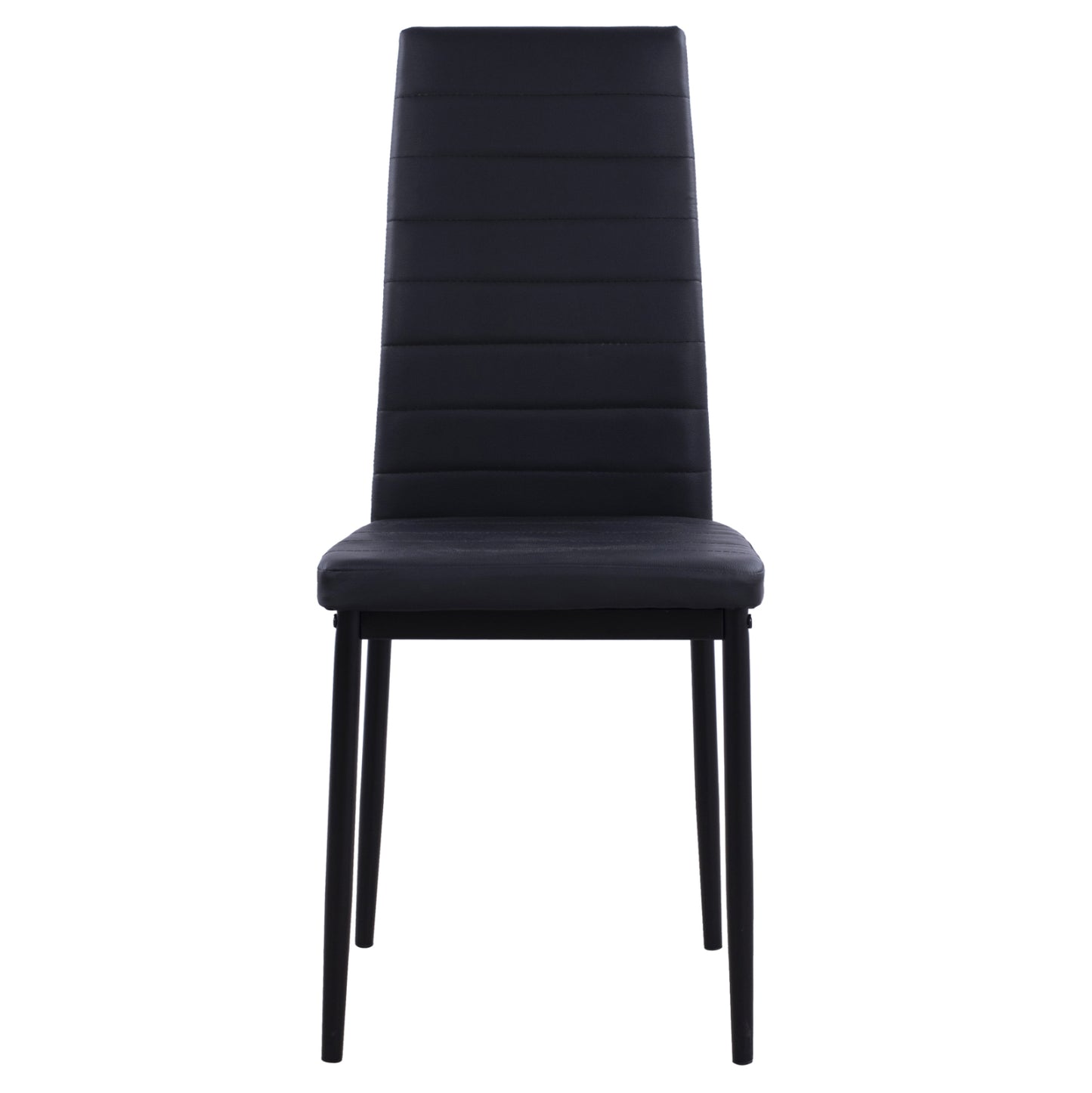 Metallic chair Lady HM0037.12 Black PU Metallic Frame K/D 40x48x95 cm