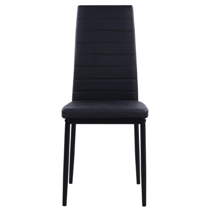 Metallic chair Lady HM0037.12 Black PU Metallic Frame K/D 40x48x95 cm