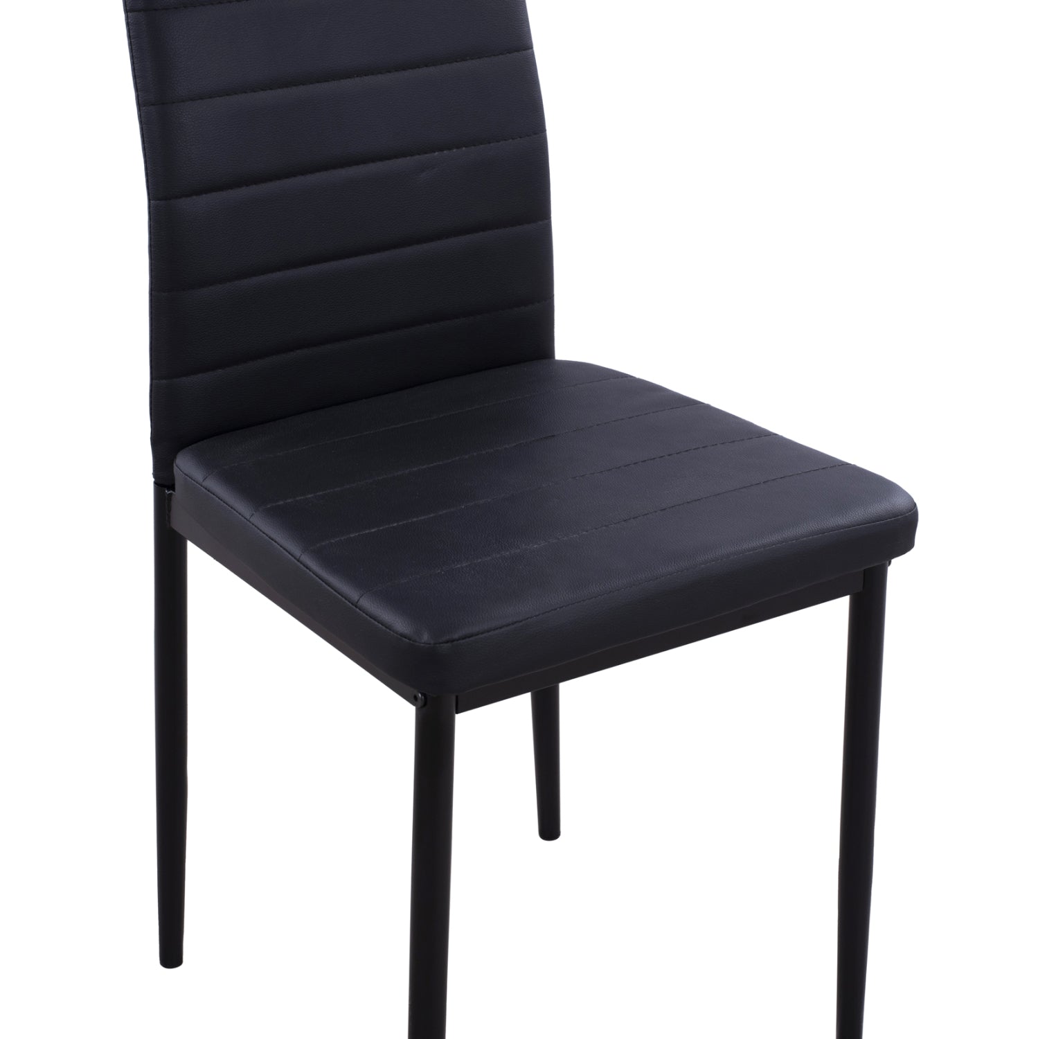 Metallic chair Lady HM0037.12 Black PU Metallic Frame K/D 40x48x95 cm
