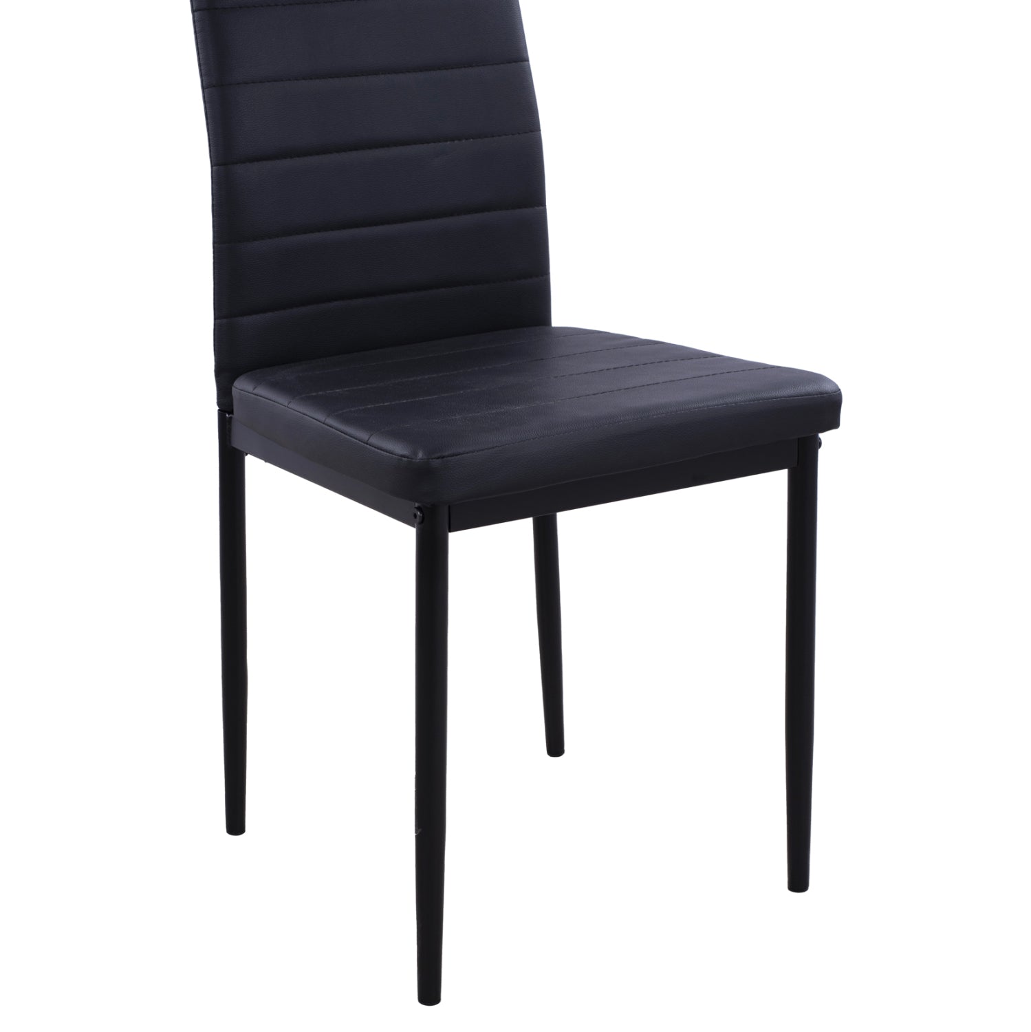 Metallic chair Lady HM0037.12 Black PU Metallic Frame K/D 40x48x95 cm