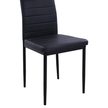 Metallic chair Lady HM0037.12 Black PU Metallic Frame K/D 40x48x95 cm