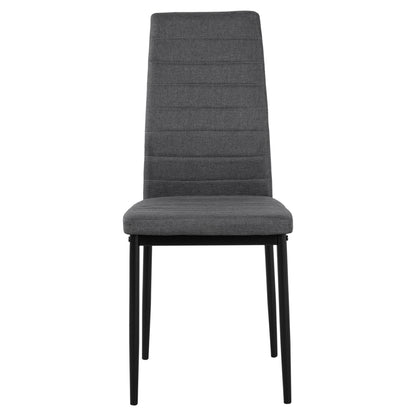 Metallic Chair Lady HM0037.20 Grey fabric with metallic frame K/D 40x48x95