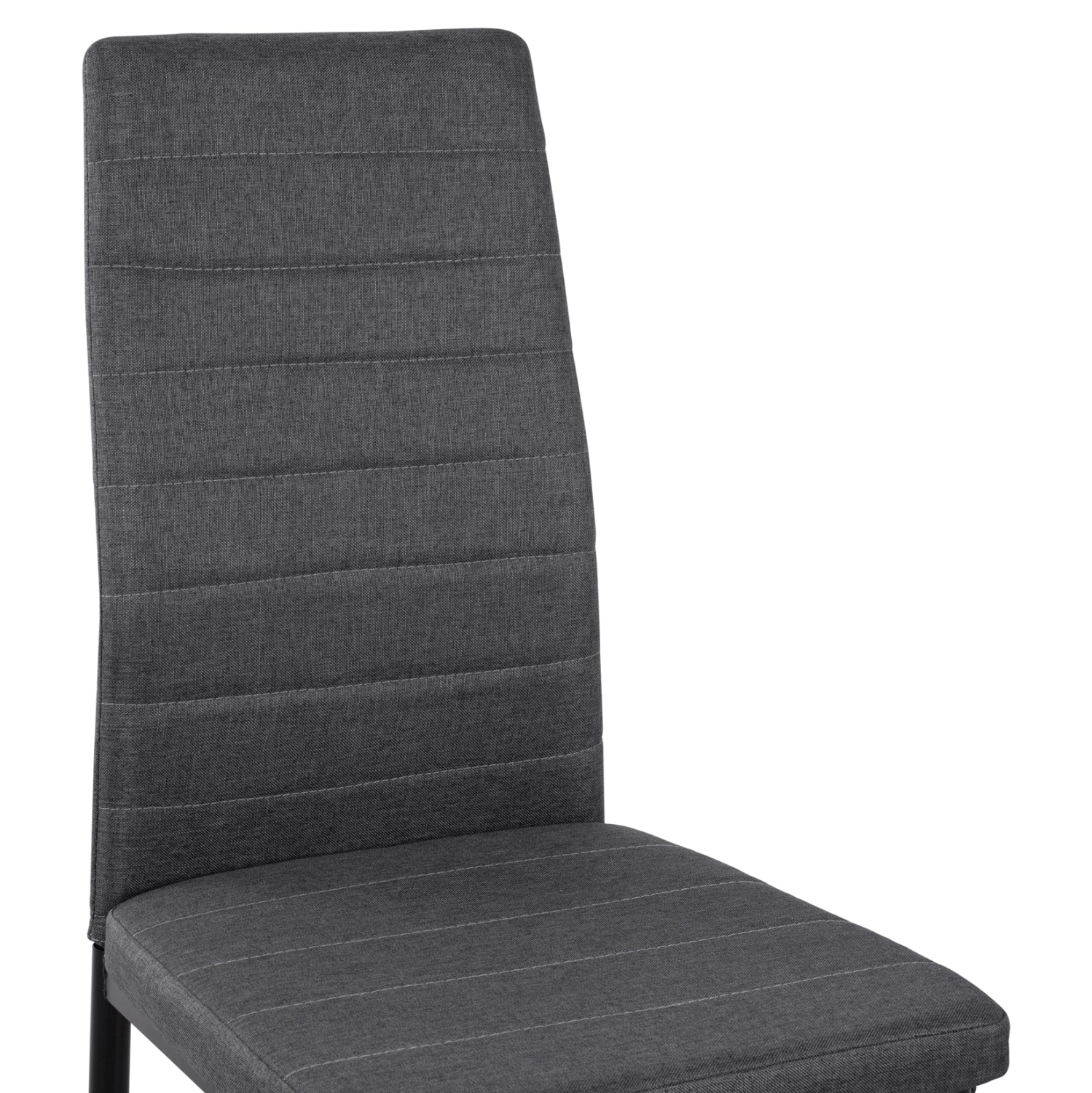 Metallic Chair Lady HM0037.20 Grey fabric with metallic frame K/D 40x48x95