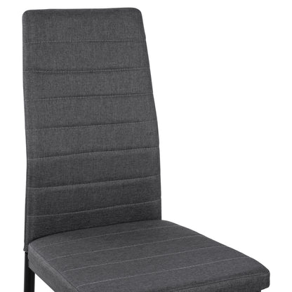 Metallic Chair Lady HM0037.20 Grey fabric with metallic frame K/D 40x48x95