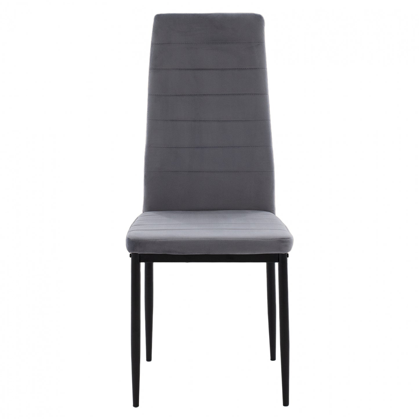 METAL CHAIR HM0037.31 GRAY VELVET WITH METAL FRAME K/D