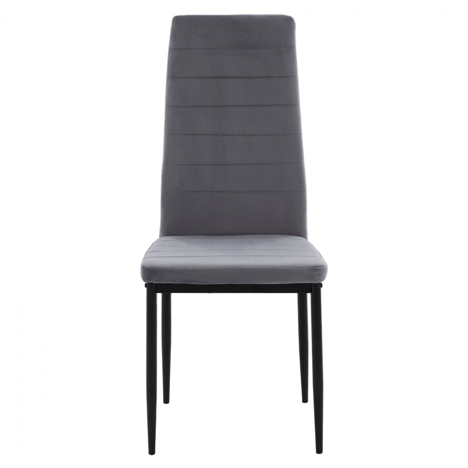METAL CHAIR HM0037.31 GRAY VELVET WITH METAL FRAME K/D