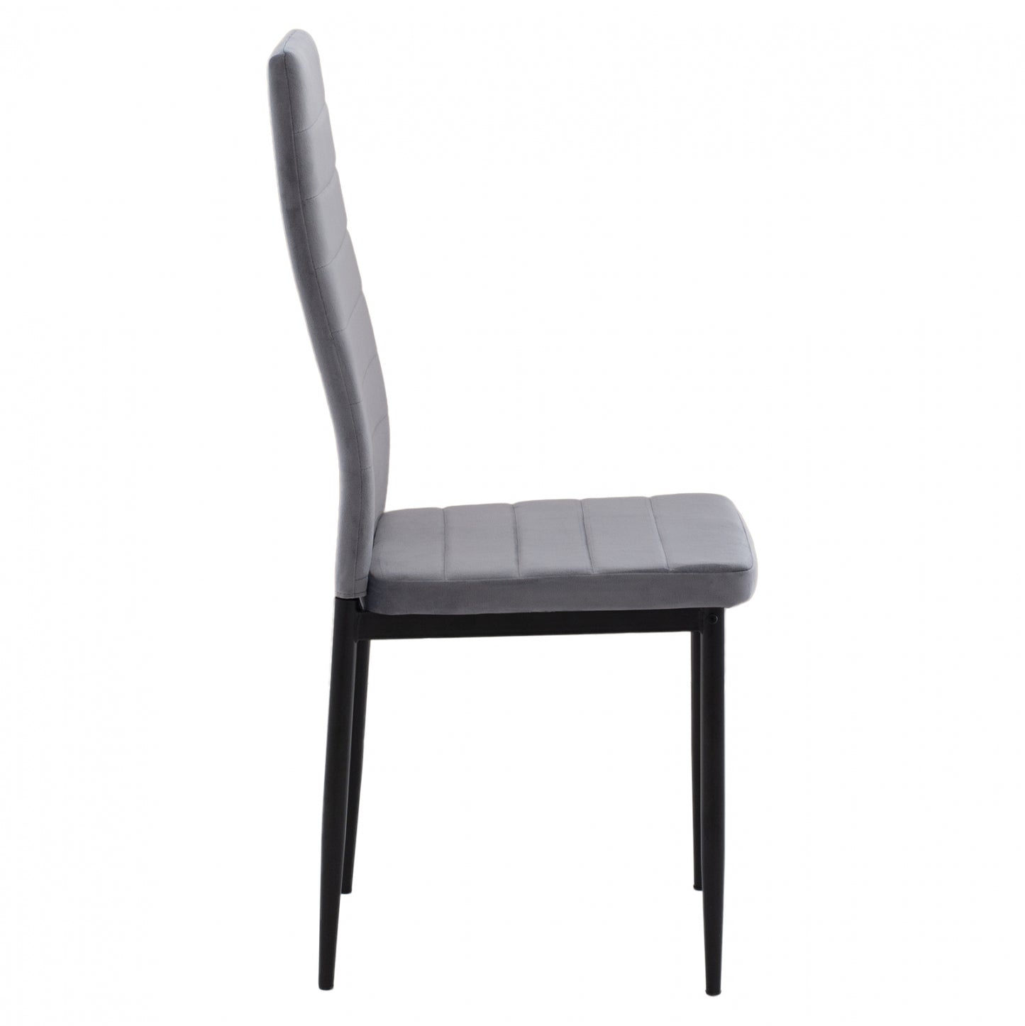 METAL CHAIR HM0037.31 GRAY VELVET WITH METAL FRAME K/D