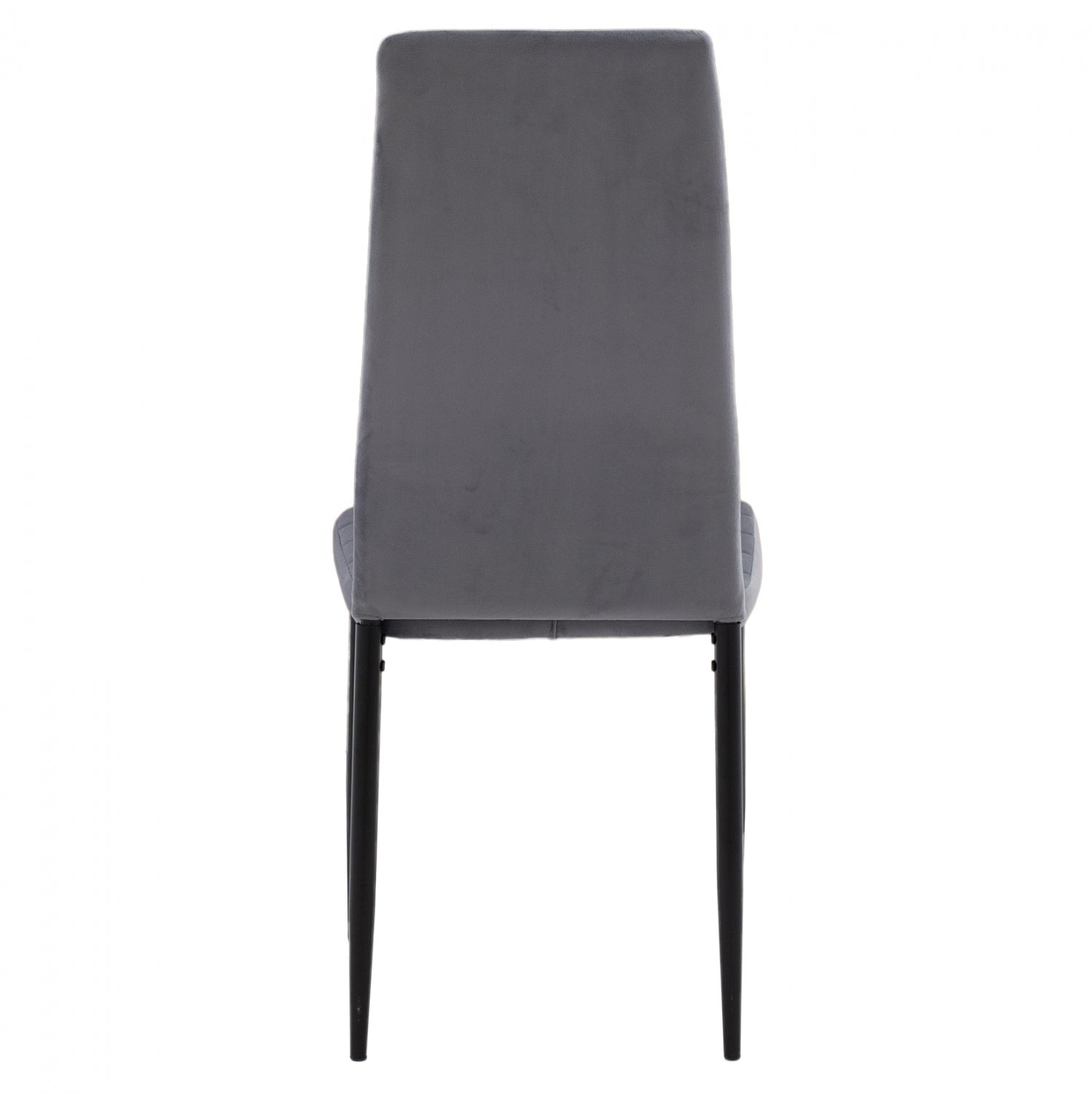METAL CHAIR HM0037.31 GRAY VELVET WITH METAL FRAME K/D