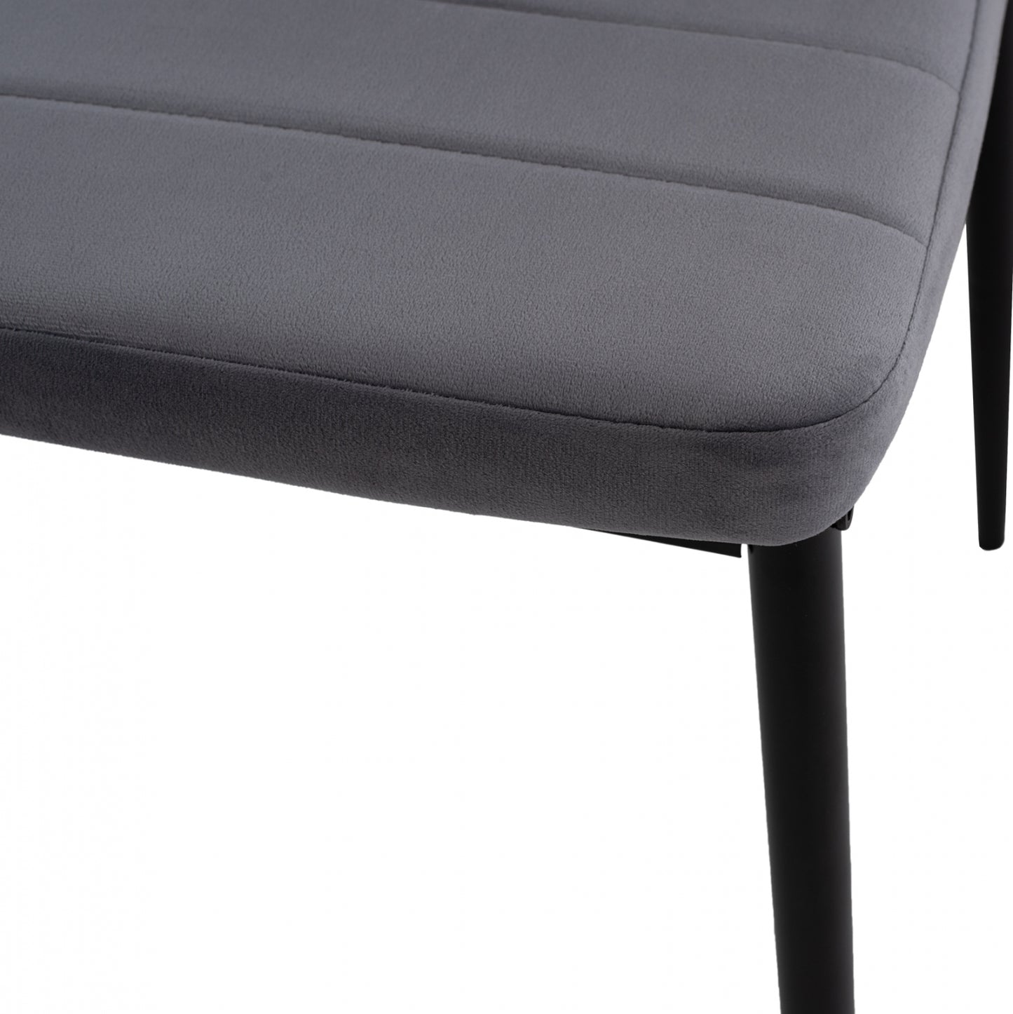 METAL CHAIR HM0037.31 GRAY VELVET WITH METAL FRAME K/D