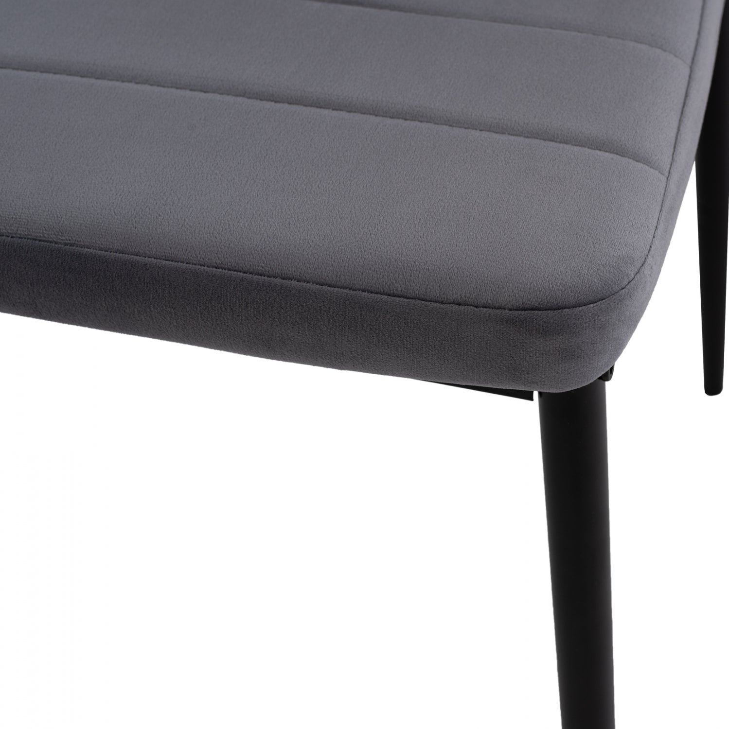 METAL CHAIR HM0037.31 GRAY VELVET WITH METAL FRAME K/D