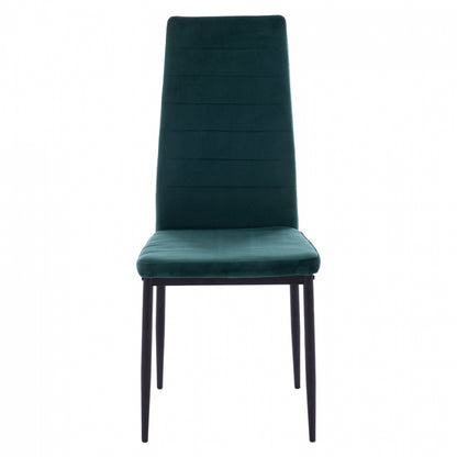 METAL CHAIR HM0037.33 GREEN VELVET WITH METAL FRAME K/D