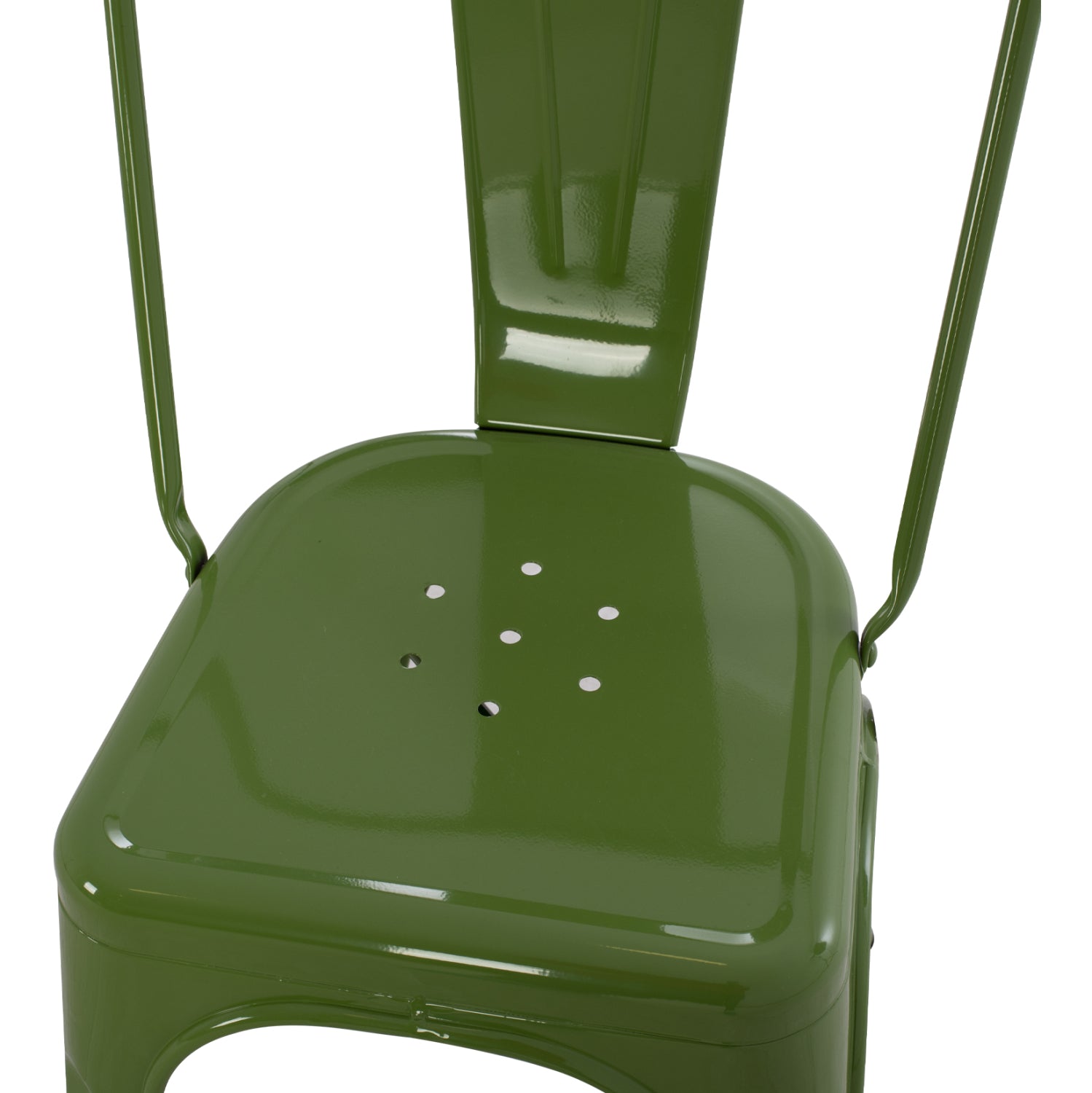 DINING CHAIR MELITA HM8641.13 METAL IN LIGHT OLIVE GREEN COLOR 43x50x82Hcm.