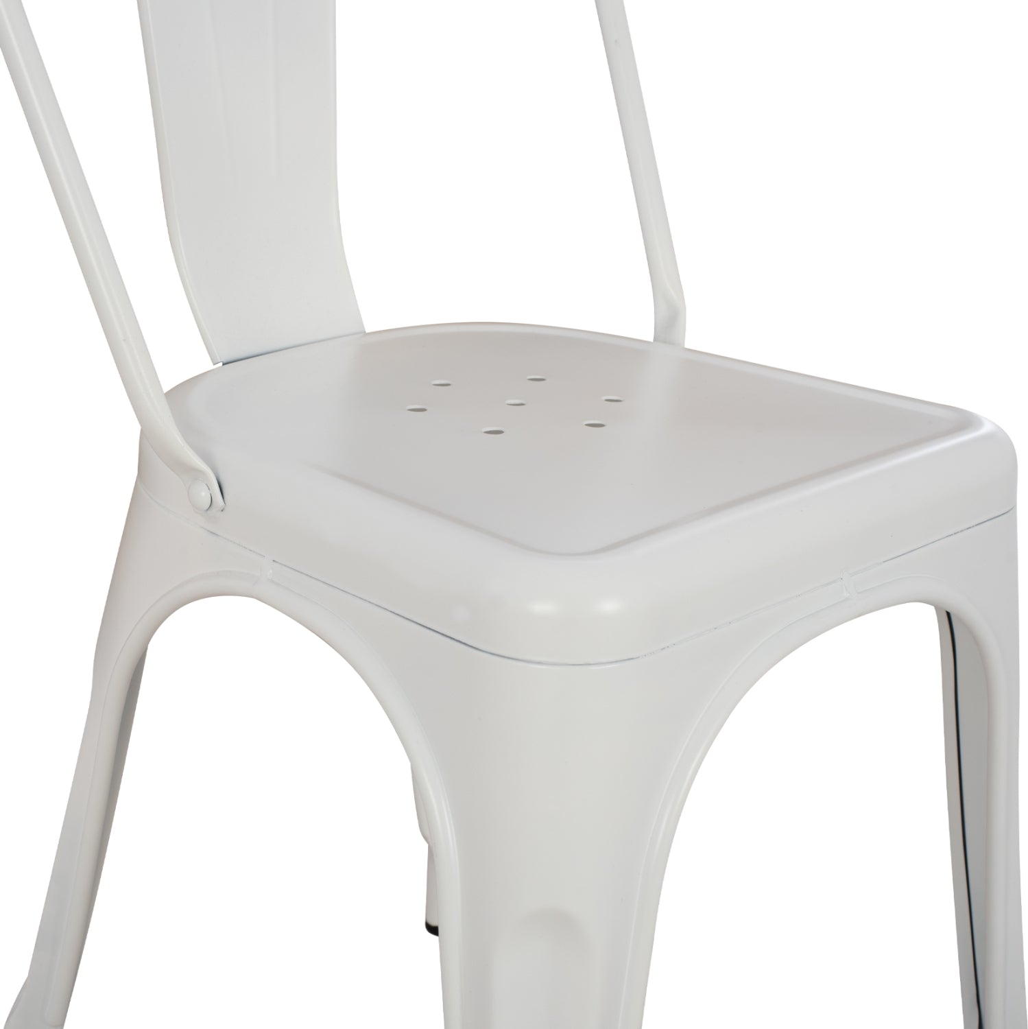 DINING CHAIR MELITA-PRO HM8641.41 METAL IN MATTE WHITE 44x47x84.5Hcm.