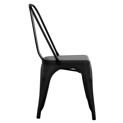 DINING CHAIR MELITA-PRO HM8641.42 METAL IN MATTE BLACK 44x47x84.5Hcm.
