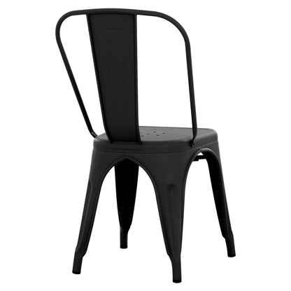 DINING CHAIR MELITA-PRO HM8641.42 METAL IN MATTE BLACK 44x47x84.5Hcm.