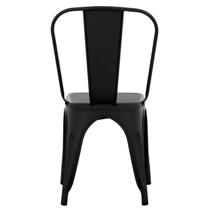 DINING CHAIR MELITA-PRO HM8641.42 METAL IN MATTE BLACK 44x47x84.5Hcm.