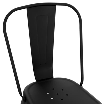 DINING CHAIR MELITA-PRO HM8641.42 METAL IN MATTE BLACK 44x47x84.5Hcm.